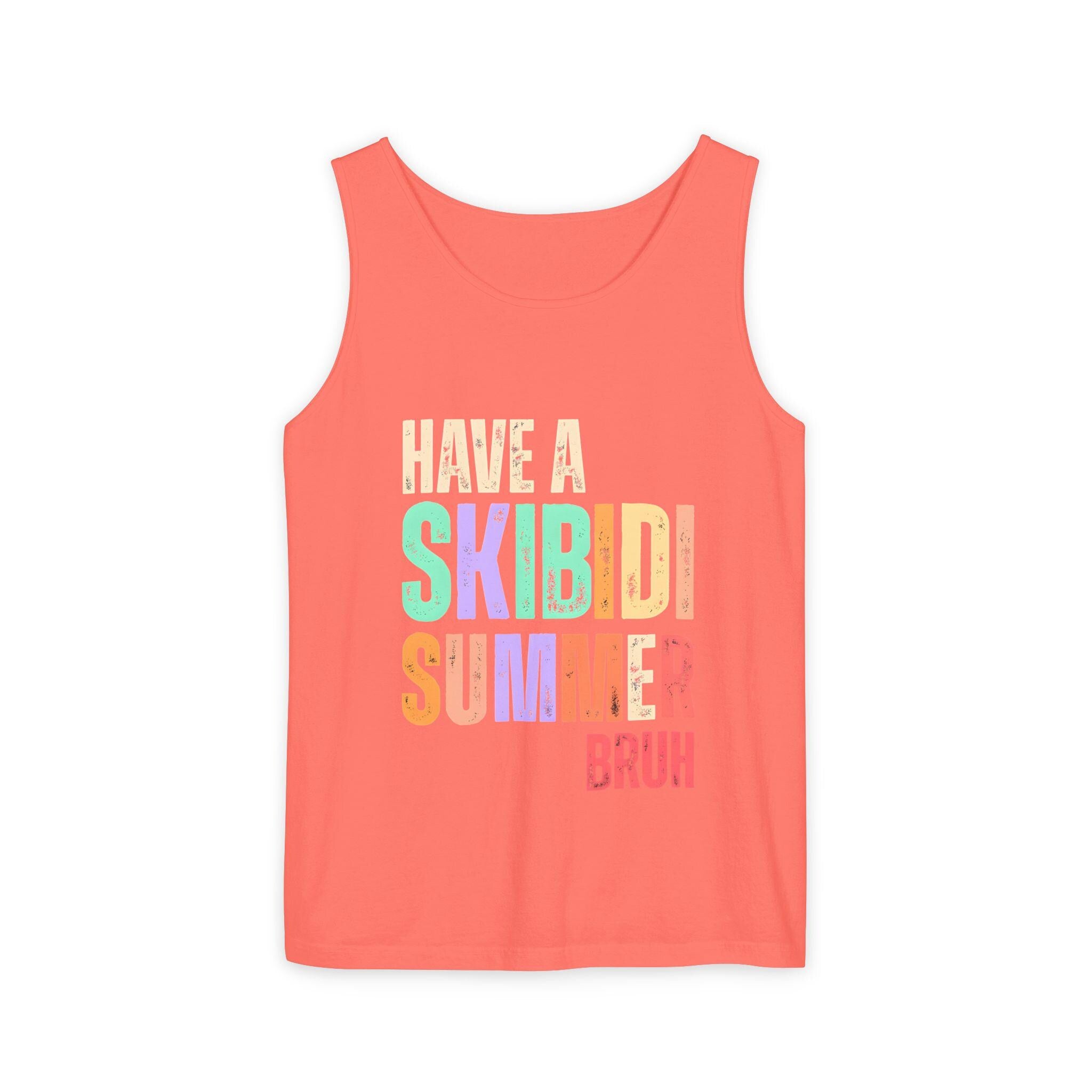 Unisex Tank Top - Have a Skibidi Summer, Vibrant Summer Tank, Casual Beachwear, Ideal for Holidays, Fun Graphic Tee, Trendy Summer Apparel