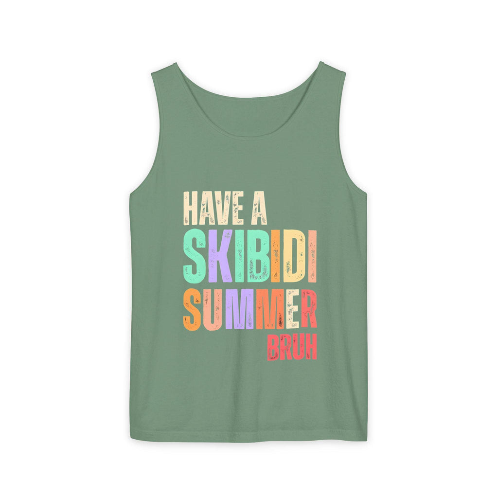 Unisex Tank Top - Have a Skibidi Summer, Vibrant Summer Tank, Casual Beachwear, Ideal for Holidays, Fun Graphic Tee, Trendy Summer Apparel