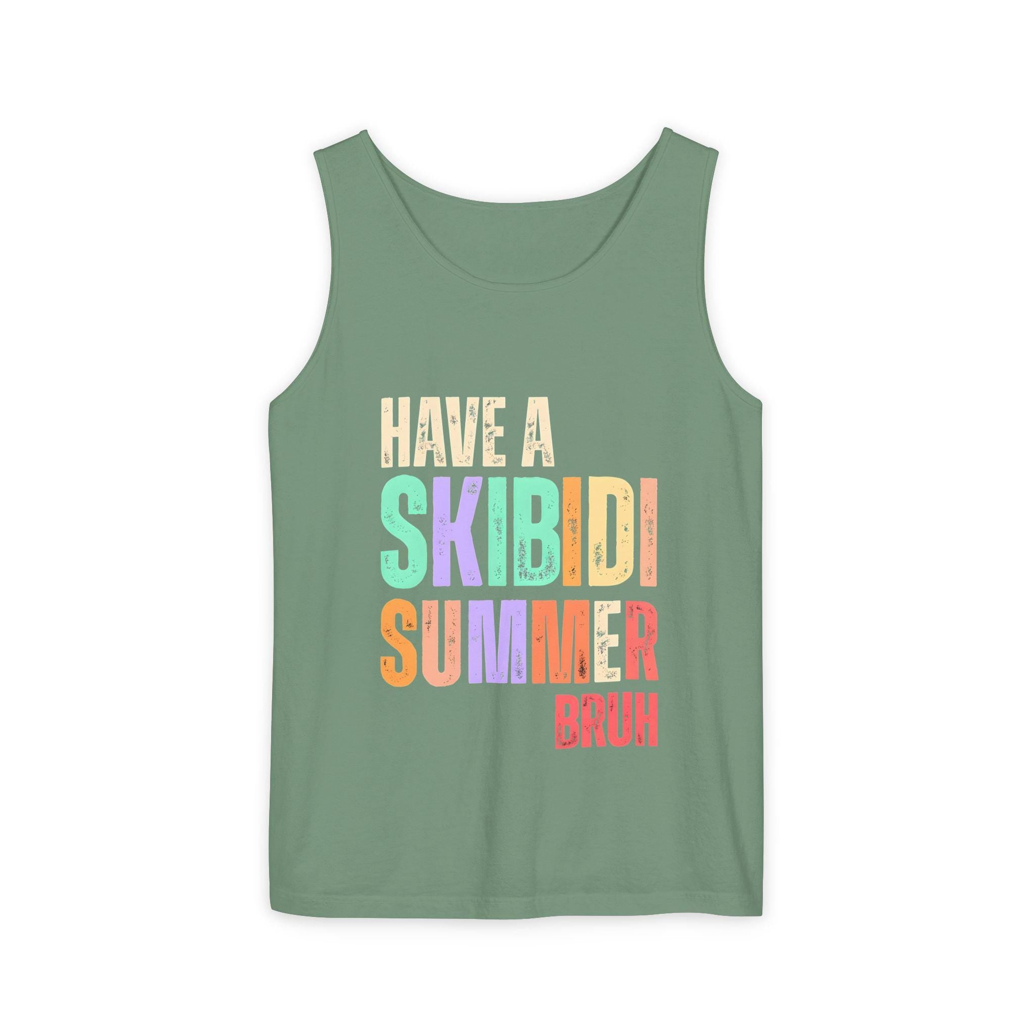 Unisex Tank Top - Have a Skibidi Summer, Vibrant Summer Tank, Casual Beachwear, Ideal for Holidays, Fun Graphic Tee, Trendy Summer Apparel