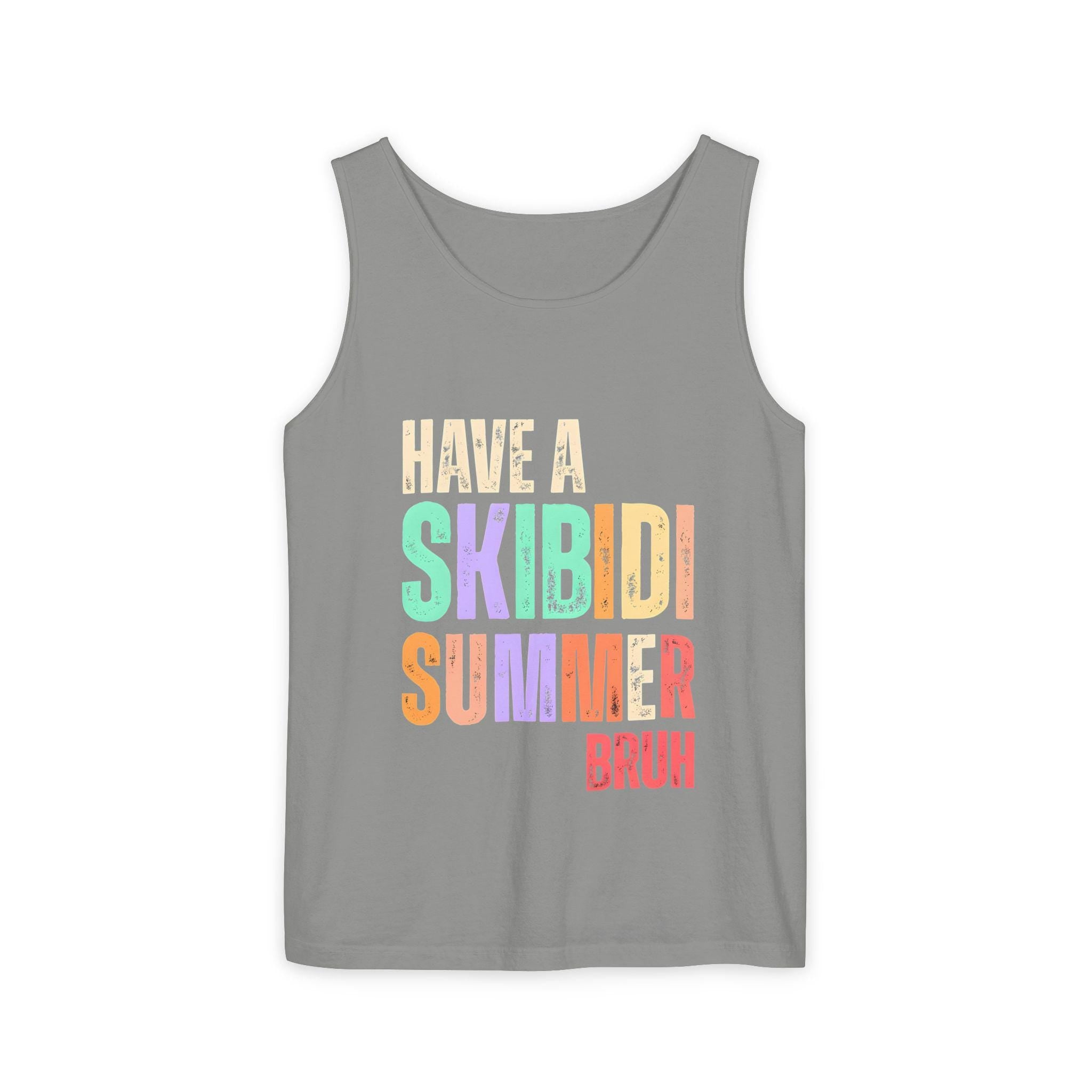 Unisex Tank Top - Have a Skibidi Summer, Vibrant Summer Tank, Casual Beachwear, Ideal for Holidays, Fun Graphic Tee, Trendy Summer Apparel