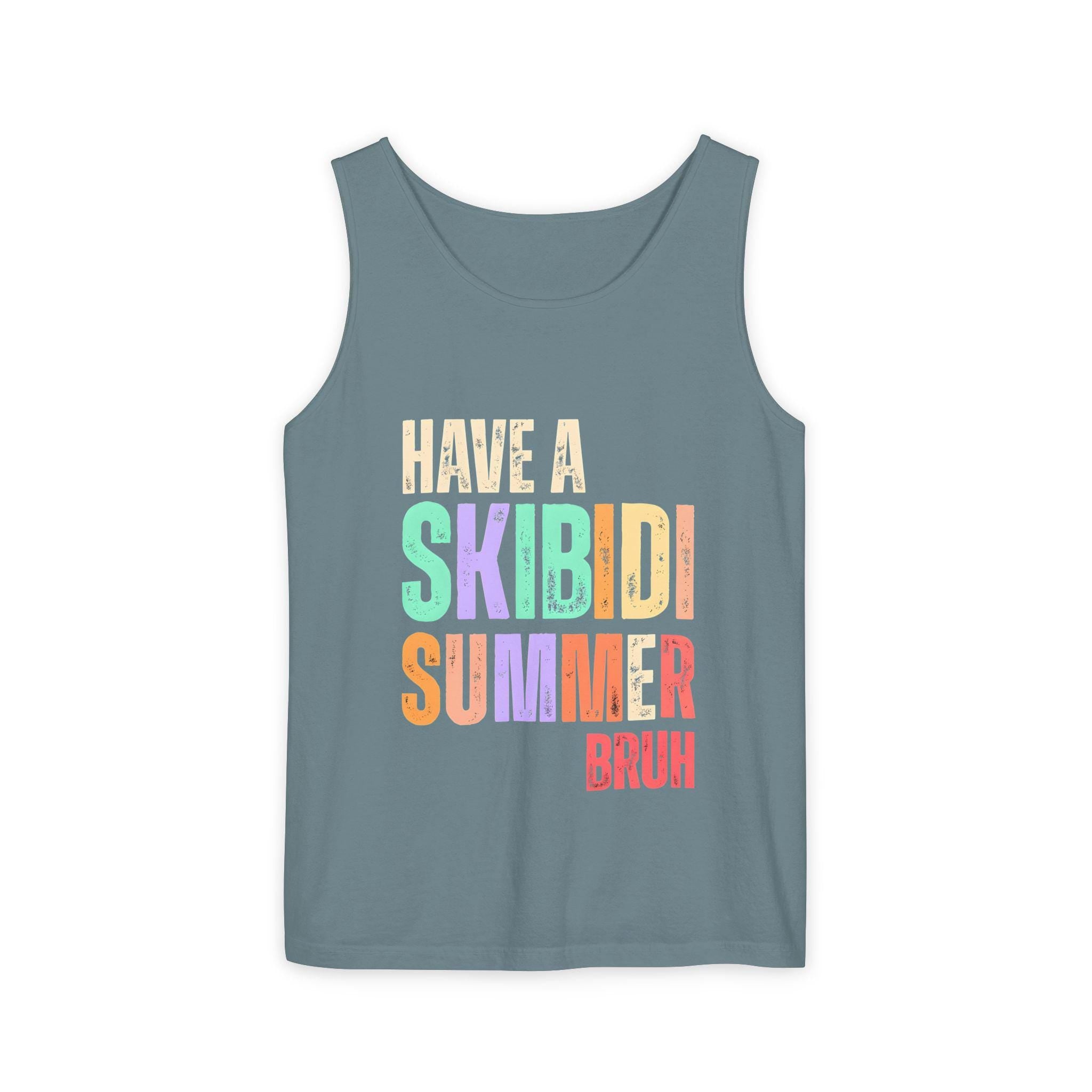 Unisex Tank Top - Have a Skibidi Summer, Vibrant Summer Tank, Casual Beachwear, Ideal for Holidays, Fun Graphic Tee, Trendy Summer Apparel