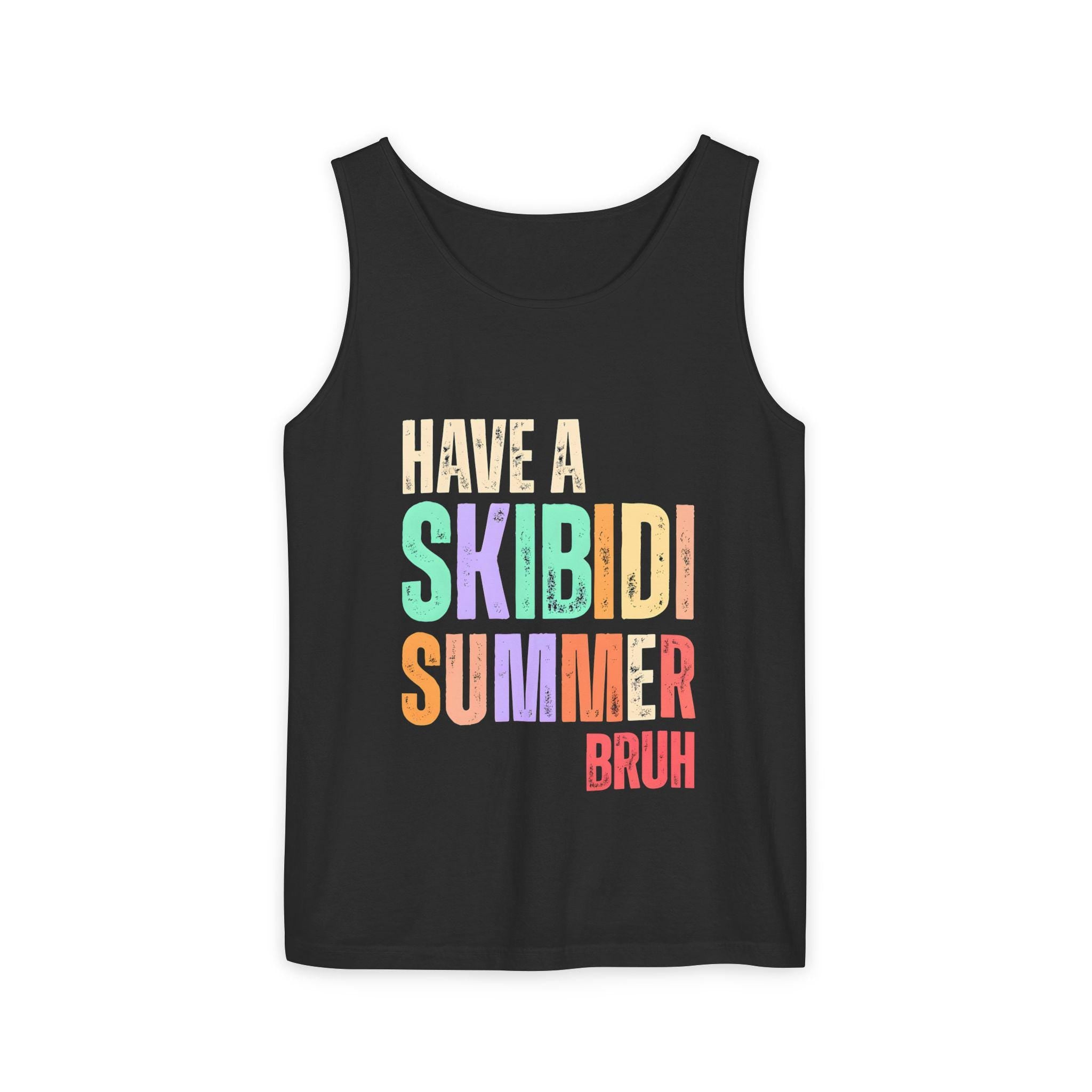 Unisex Tank Top - Have a Skibidi Summer, Vibrant Summer Tank, Casual Beachwear, Ideal for Holidays, Fun Graphic Tee, Trendy Summer Apparel