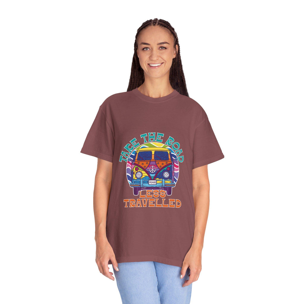 Adventure T-Shirt, Take the Road Less Travelled Tee, Unisex Casual Wear, Travel Gift, Outdoor Enthusiast Shirt, Road Trip Apparel