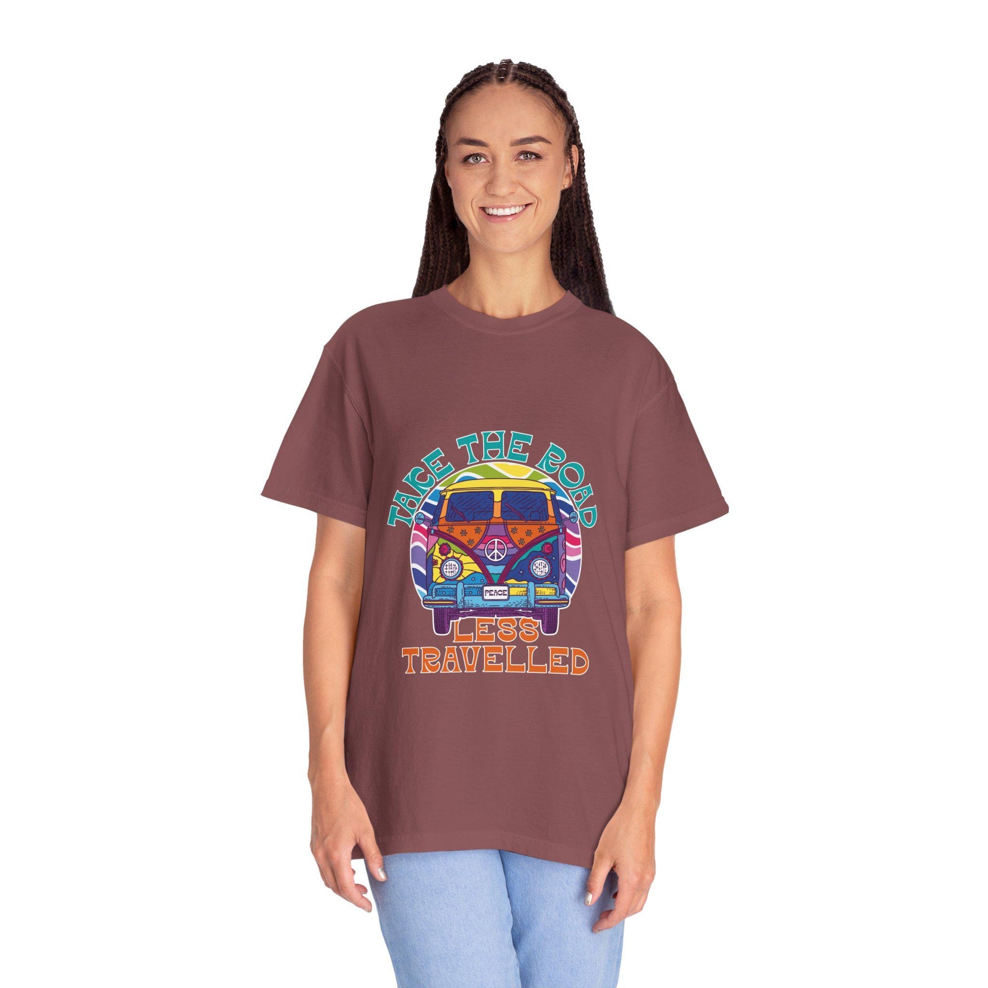 Adventure T-Shirt, Take the Road Less Travelled Tee, Unisex Casual Wear, Travel Gift, Outdoor Enthusiast Shirt, Road Trip Apparel