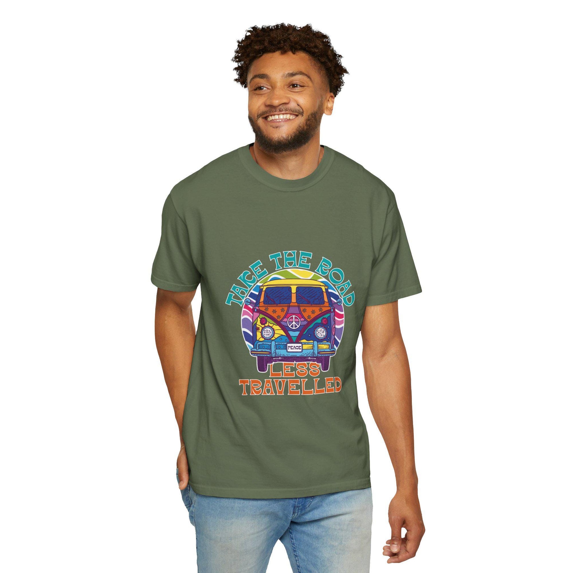 Adventure T-Shirt, Take the Road Less Travelled Tee, Unisex Casual Wear, Travel Gift, Outdoor Enthusiast Shirt, Road Trip Apparel