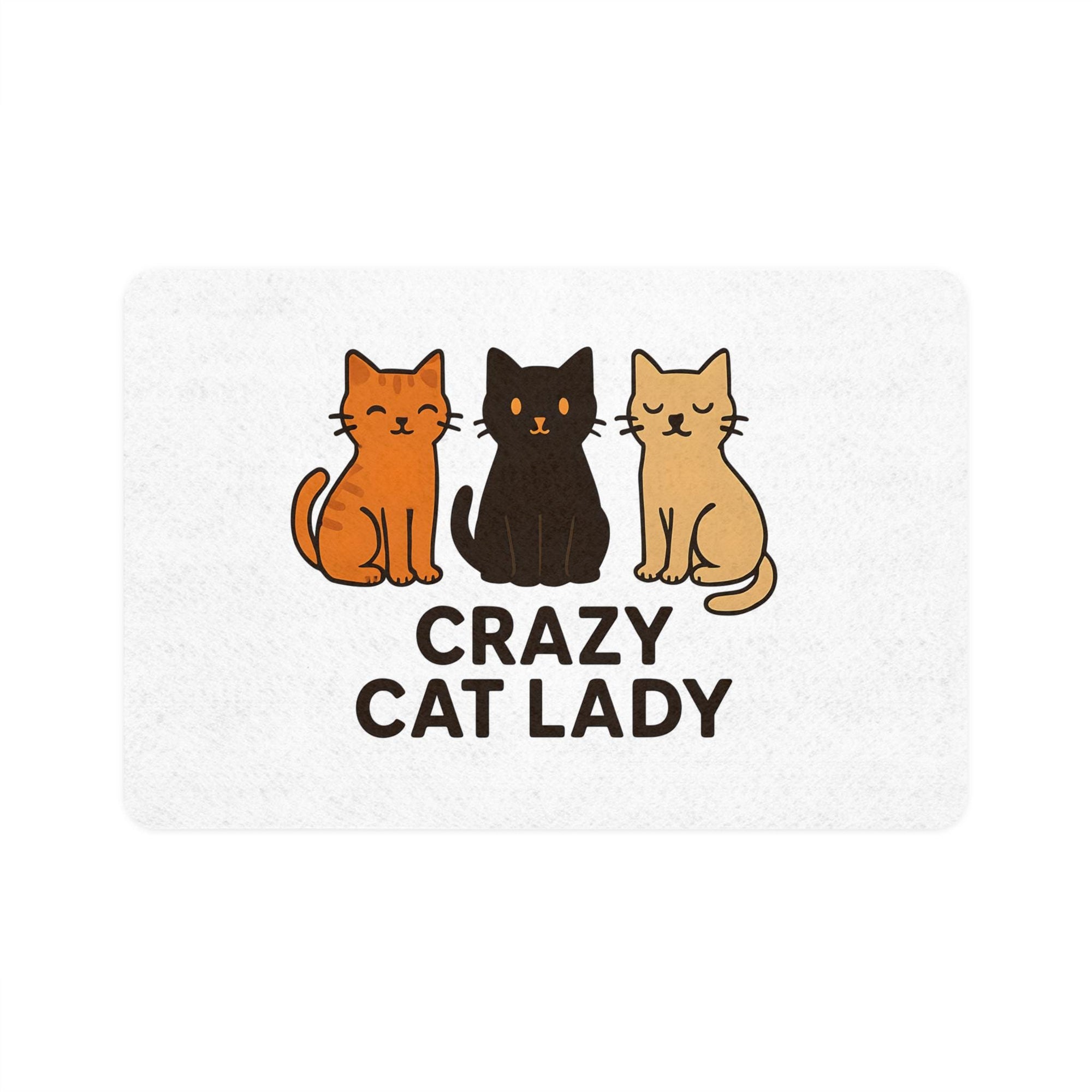 Crazy Cat Lady Pet Food Mat - Ideal Gift for Cat Lovers, Kitchen Decor, Pet Feeding Station, Cat Lover Accessory, Unique Pet Gift