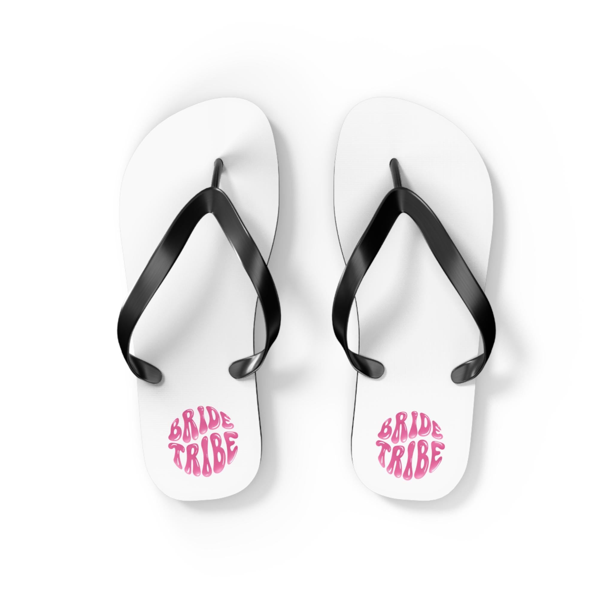 Bride Tribe Flip Flops | Bachelorette Party, Beach Wedding, Summer Vacation, Bridal Shower, Group Getaway