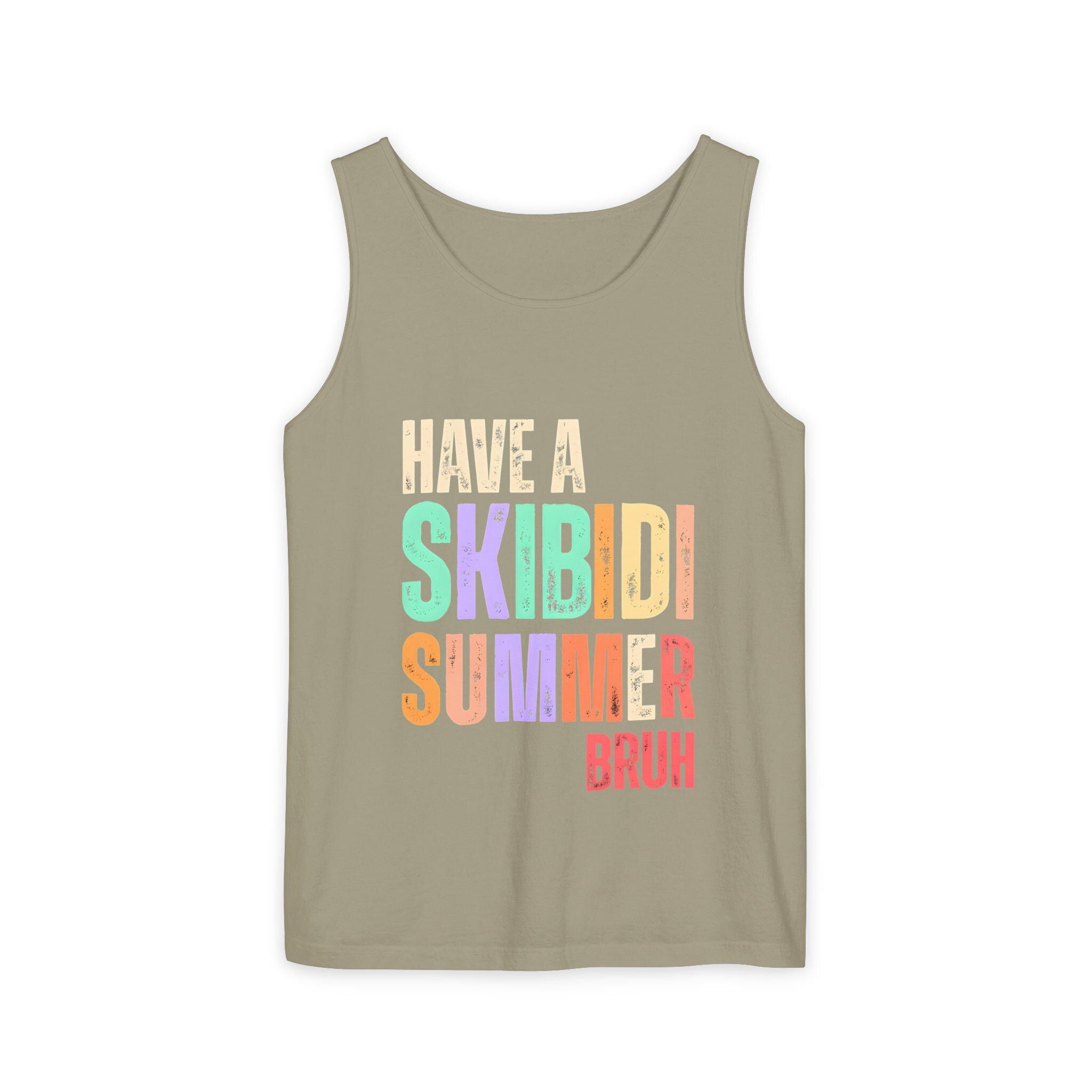 Unisex Tank Top - Have a Skibidi Summer, Vibrant Summer Tank, Casual Beachwear, Ideal for Holidays, Fun Graphic Tee, Trendy Summer Apparel