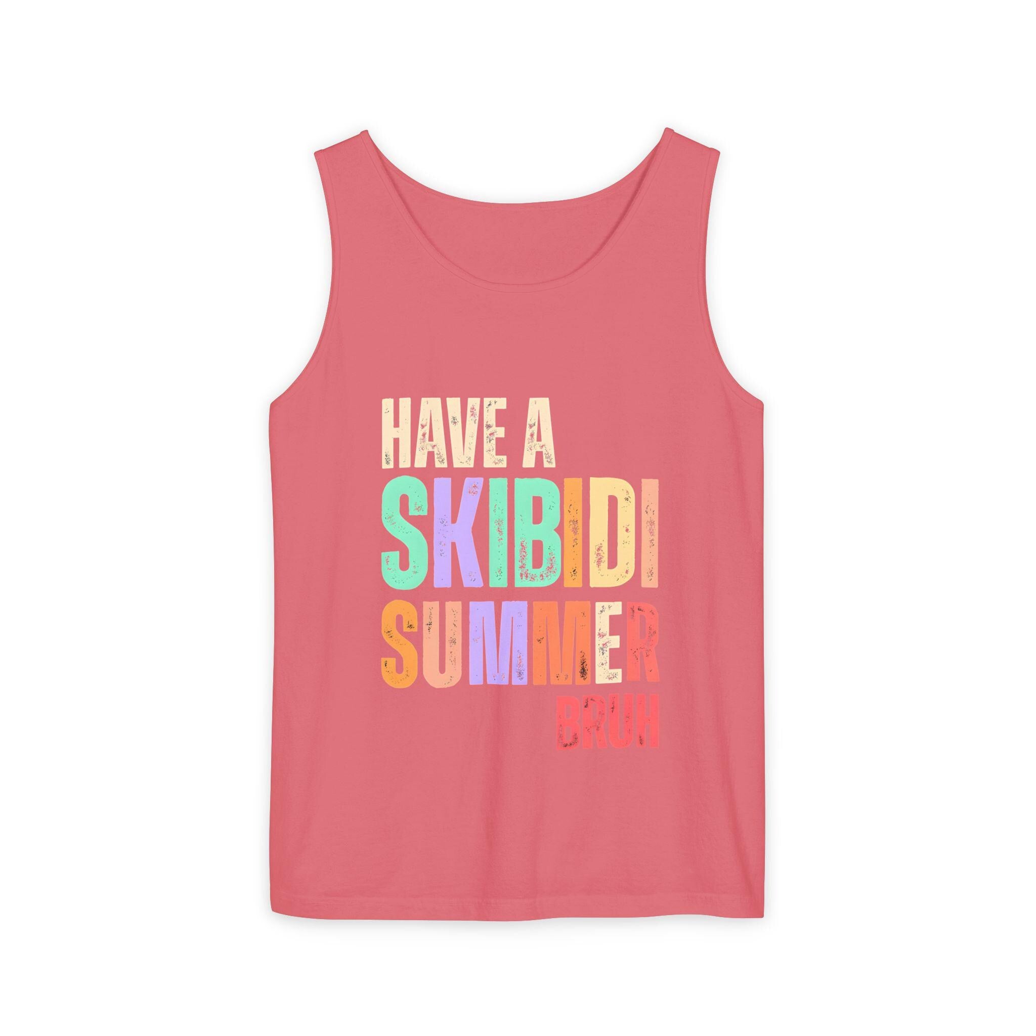 Unisex Tank Top - Have a Skibidi Summer, Vibrant Summer Tank, Casual Beachwear, Ideal for Holidays, Fun Graphic Tee, Trendy Summer Apparel