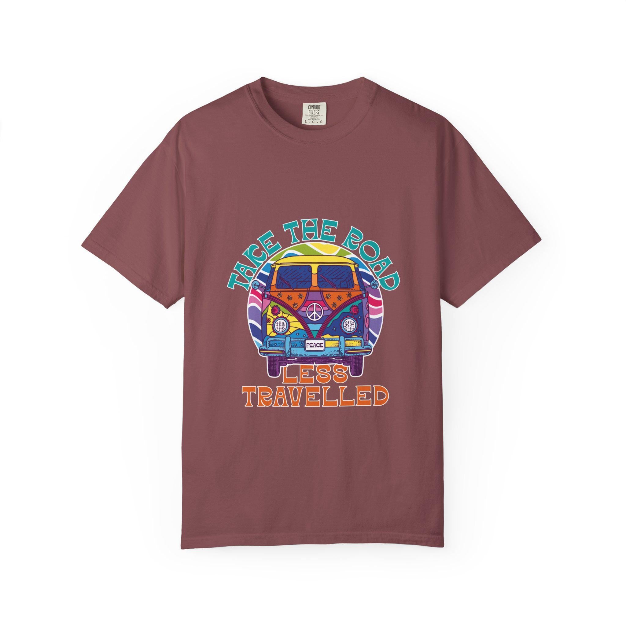Adventure T-Shirt, Take the Road Less Travelled Tee, Unisex Casual Wear, Travel Gift, Outdoor Enthusiast Shirt, Road Trip Apparel