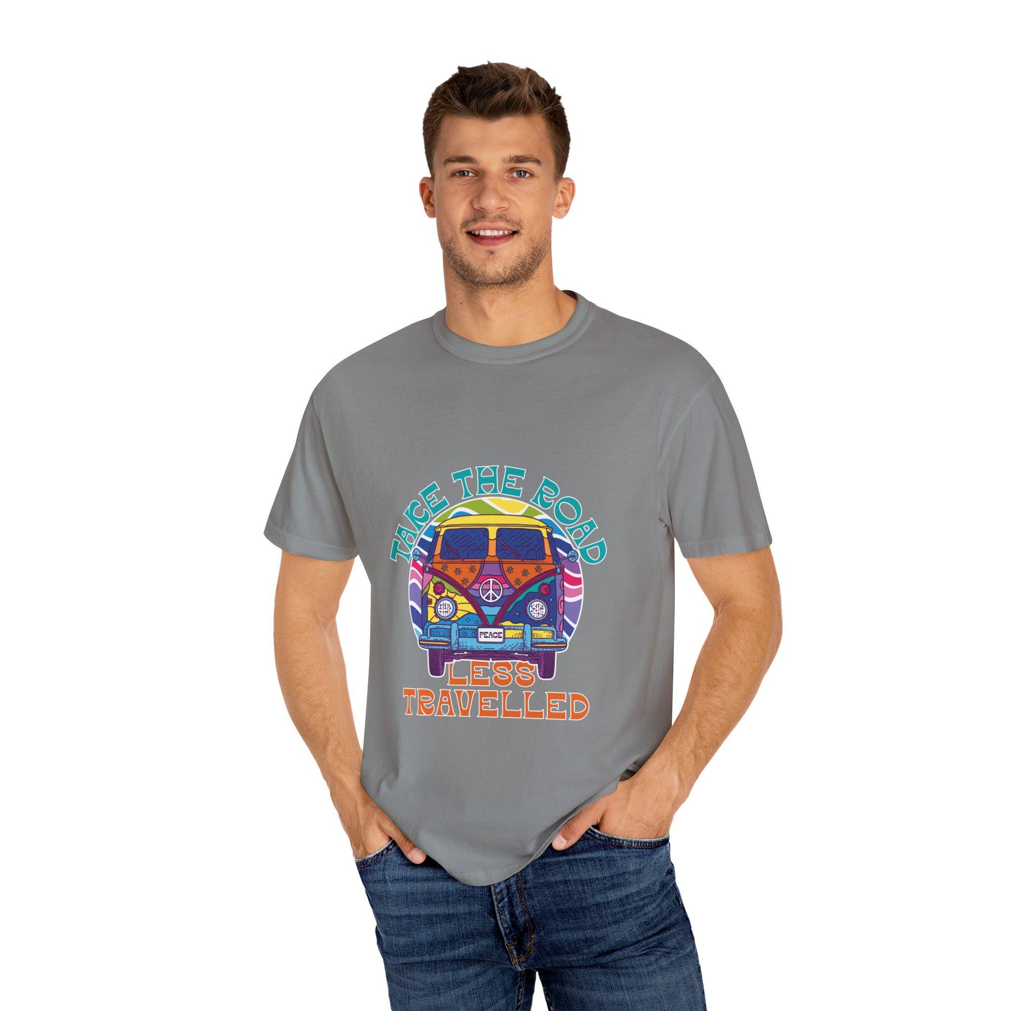 Adventure T-Shirt, Take the Road Less Travelled Tee, Unisex Casual Wear, Travel Gift, Outdoor Enthusiast Shirt, Road Trip Apparel