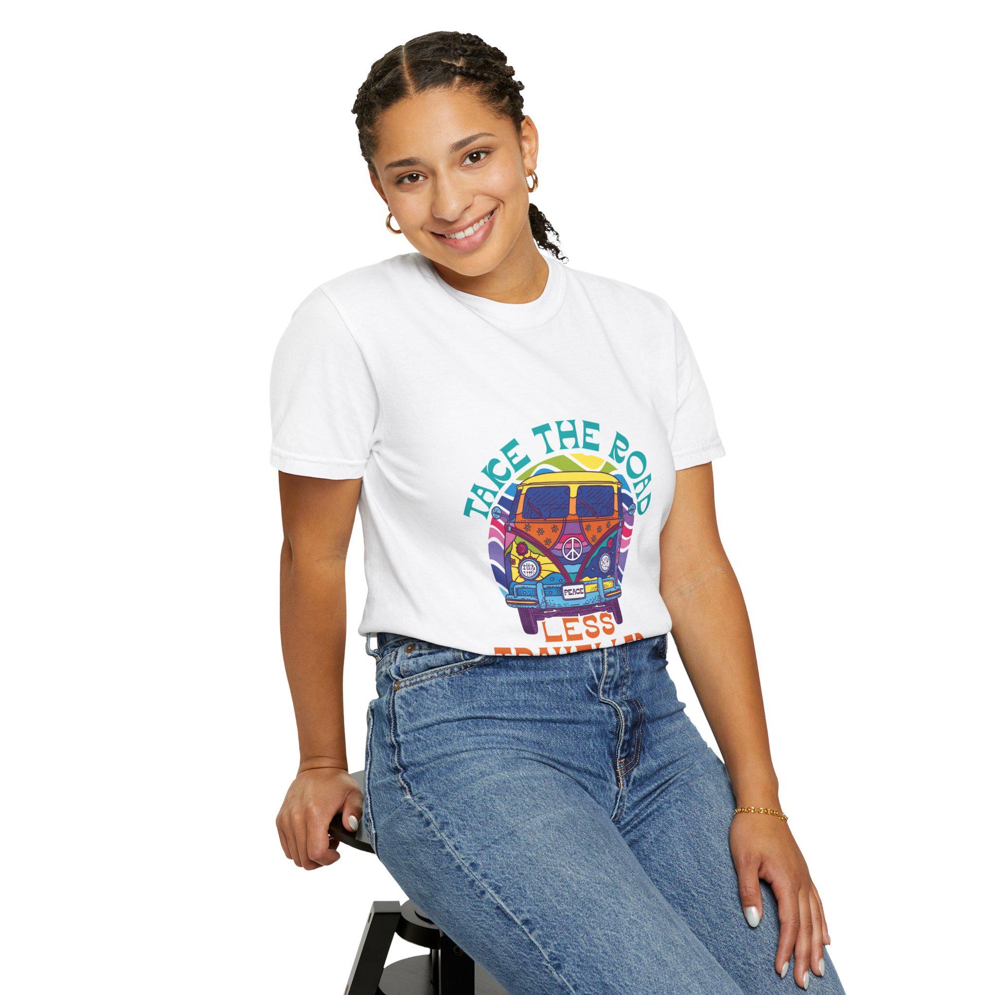 Adventure T-Shirt, Take the Road Less Travelled Tee, Unisex Casual Wear, Travel Gift, Outdoor Enthusiast Shirt, Road Trip Apparel