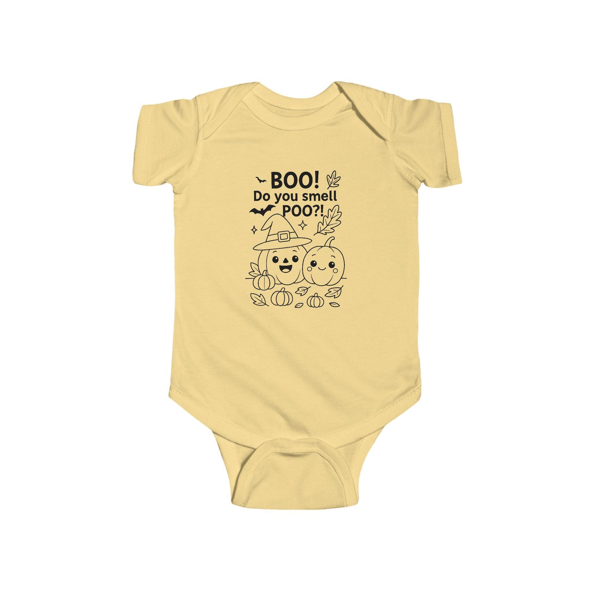 Funny Halloween Baby Bodysuit Boo Do You Smell Poo Babys First Halloween Pumpkin Diaper Joke Romper