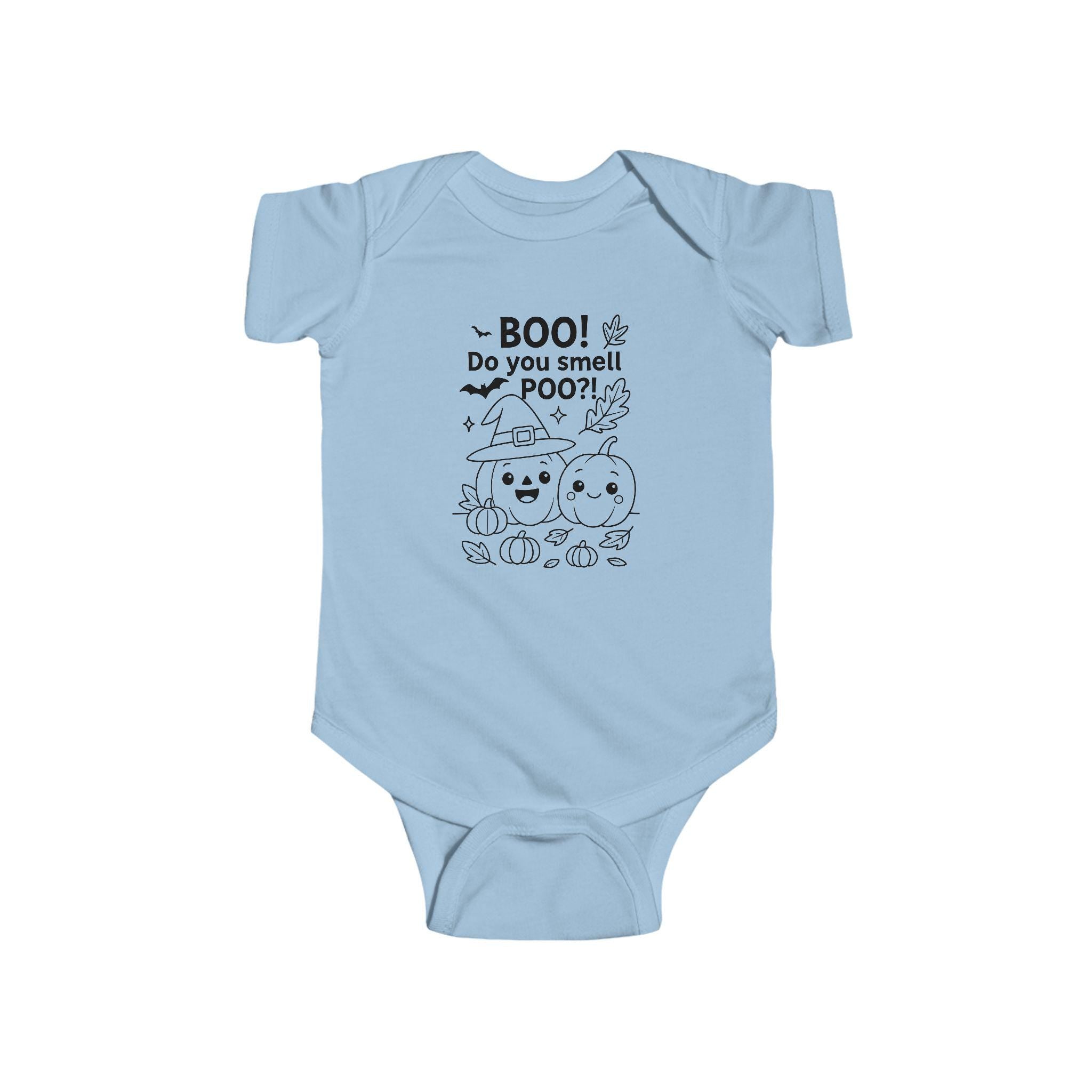 Funny Halloween Baby Bodysuit Boo Do You Smell Poo Babys First Halloween Pumpkin Diaper Joke Romper