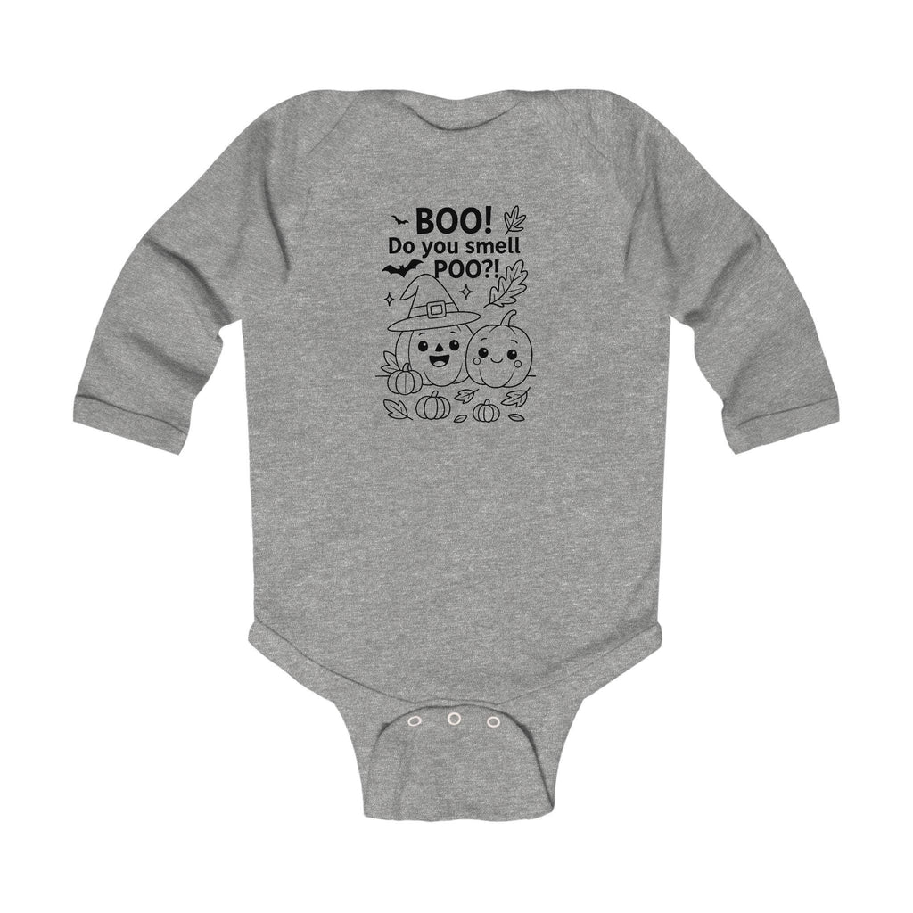 Halloween Infant Long Sleeve Bodysuit, Cute Baby Costume, Funny Baby Outfit, Pumpkin Party Clothes, Poo Humor Baby Onesie