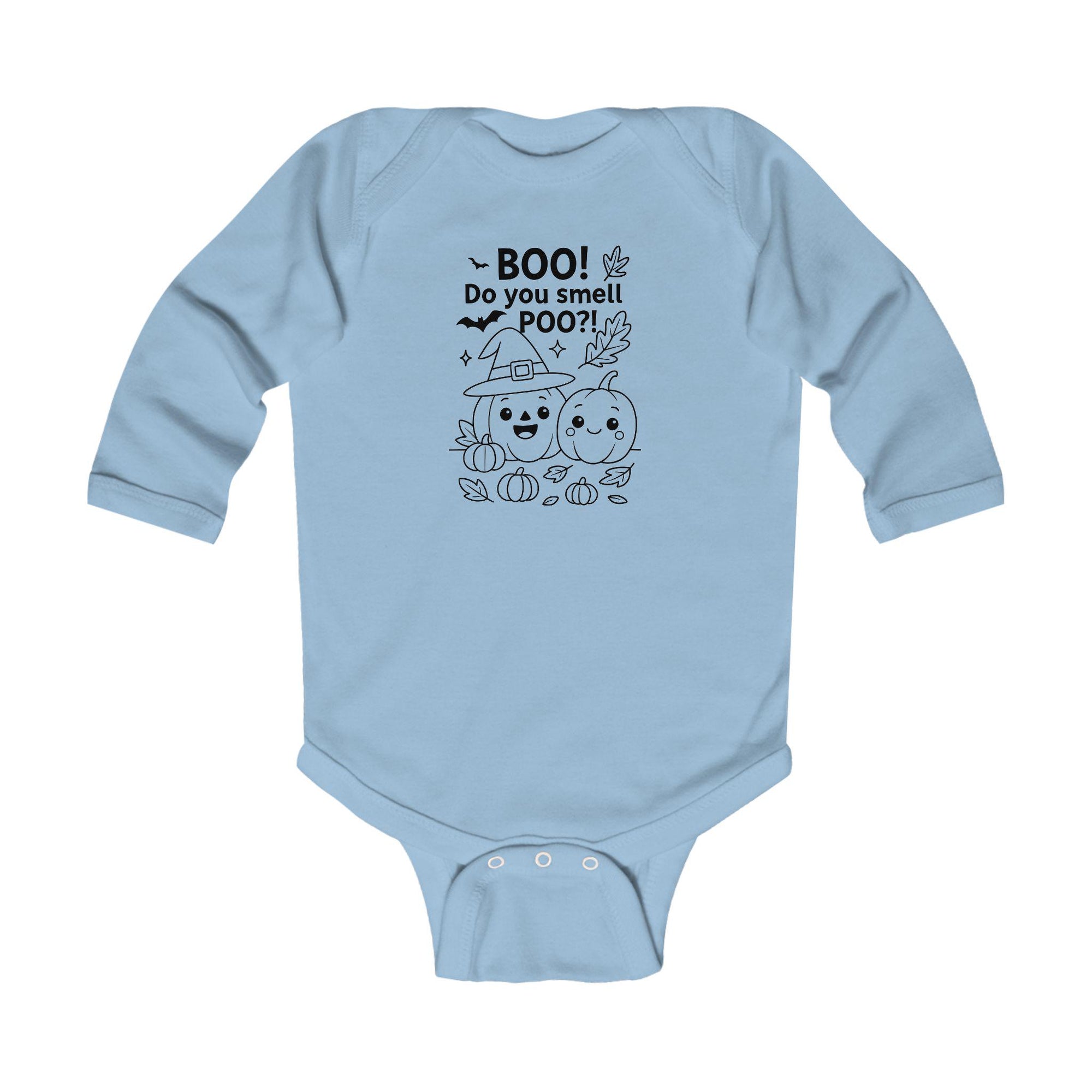 Halloween Infant Long Sleeve Bodysuit, Cute Baby Costume, Funny Baby Outfit, Pumpkin Party Clothes, Poo Humor Baby Onesie