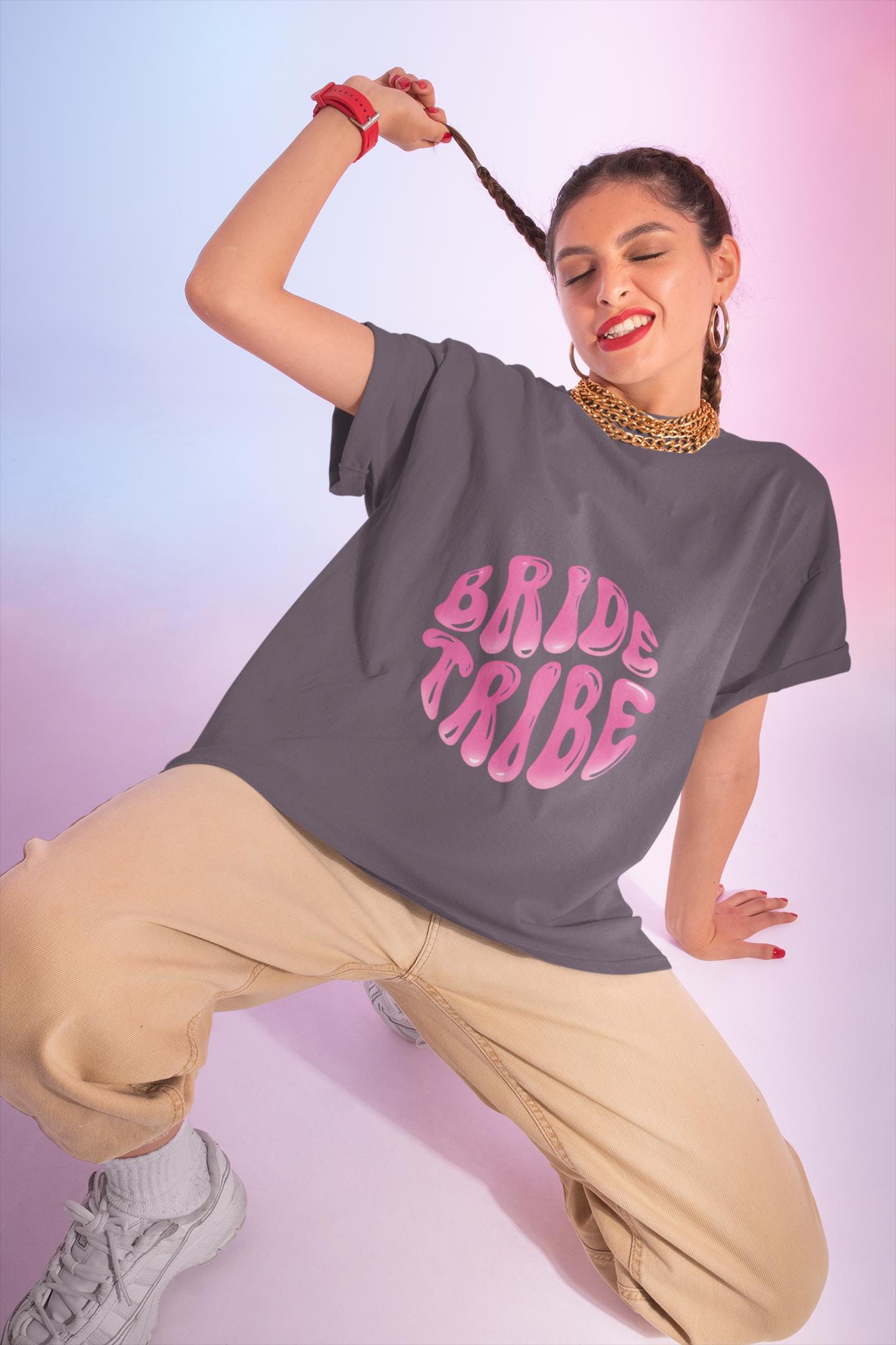 Bride Tribe Shirt Bachelorette Party Tee Matching Wedding Crew Shirts Sassy Bridal Shower Gift Team Bride T-Shirt