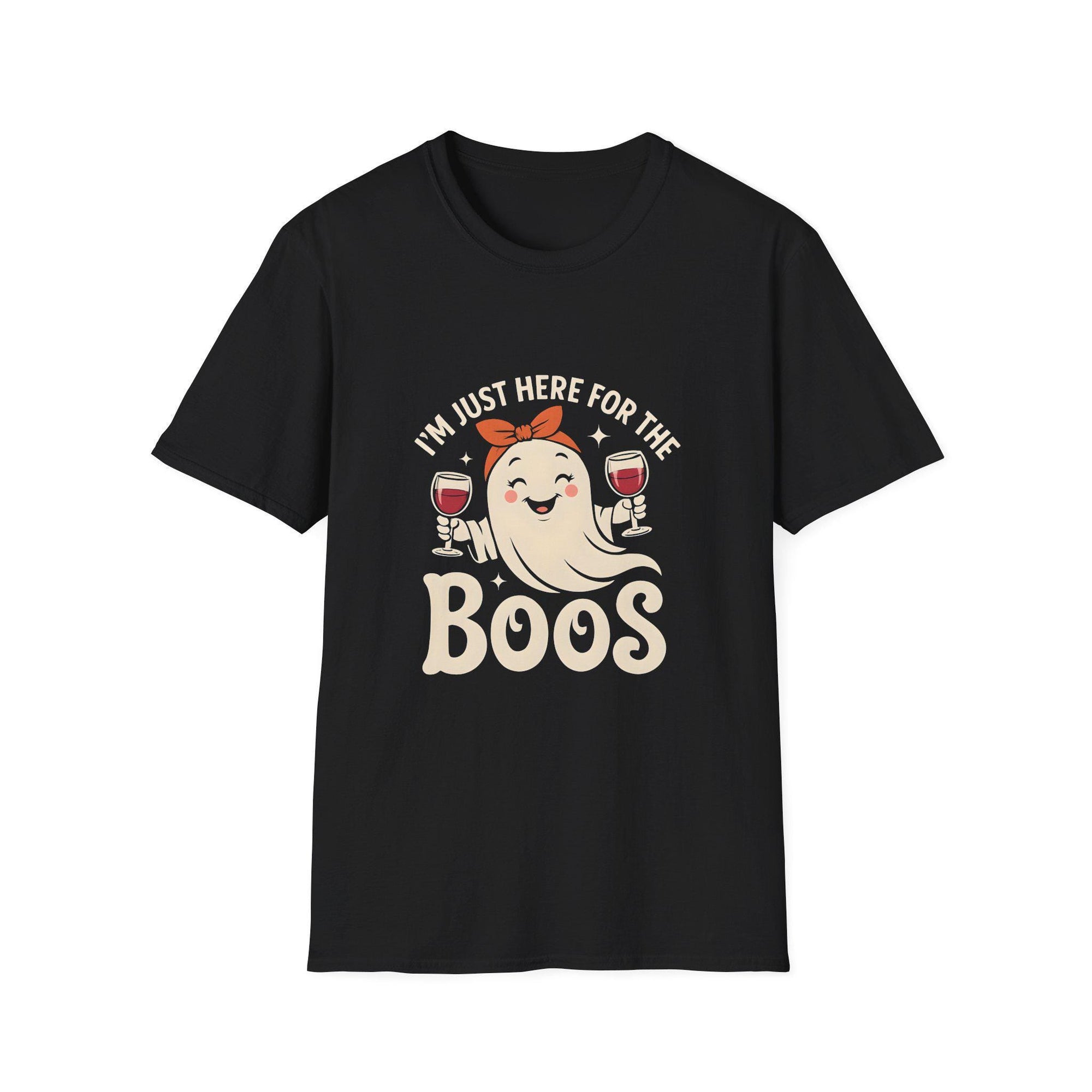 Halloween Party T-Shirt, Unisex Tee for Halloween Celebrations, Casual Wear, Funny Shirt, Gift for Boo Lovers, drink lovers, wine lovers