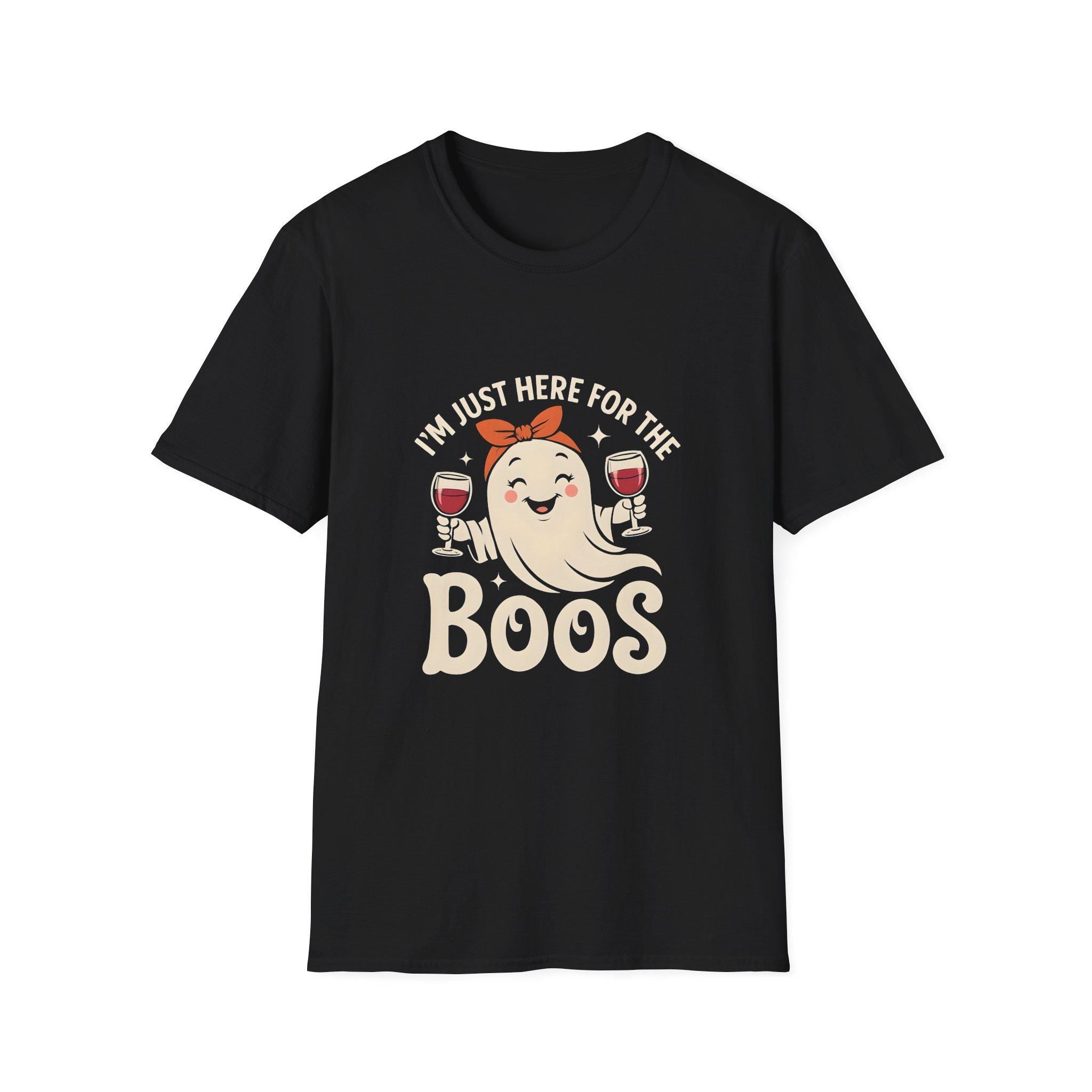 Halloween Party T-Shirt, Unisex Tee for Halloween Celebrations, Casual Wear, Funny Shirt, Gift for Boo Lovers, drink lovers, wine lovers