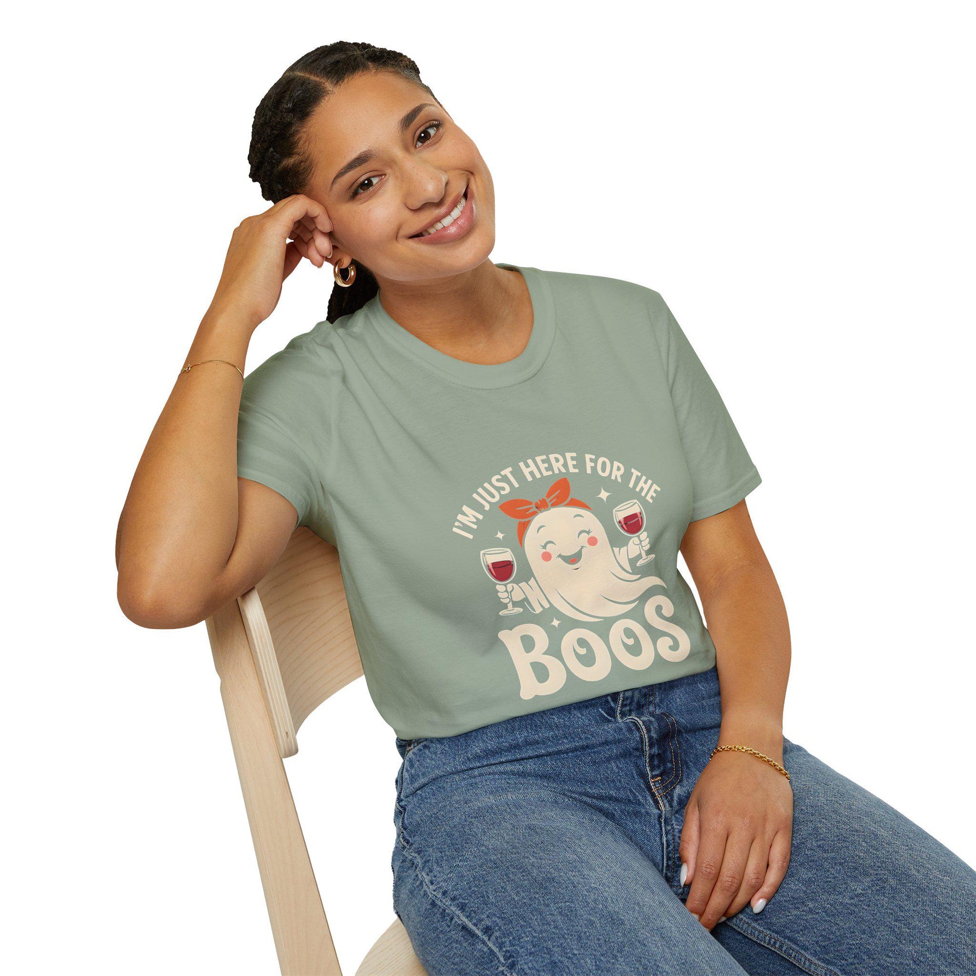 Halloween Party T-Shirt, Unisex Tee for Halloween Celebrations, Casual Wear, Funny Shirt, Gift for Boo Lovers, drink lovers, wine lovers