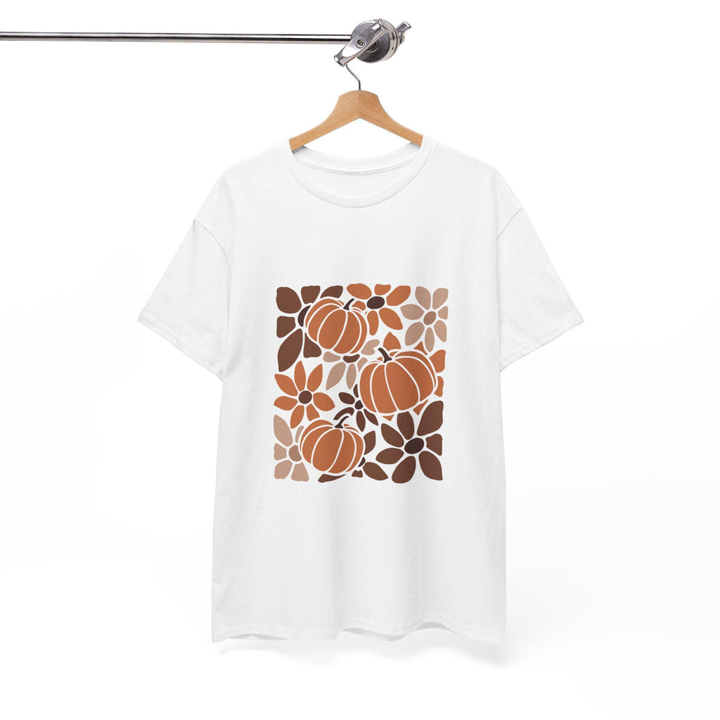 Pumpkin Floral Fall Tee Autumn T-Shirt for Women or Men Halloween Shirt Thanksgiving fall colours