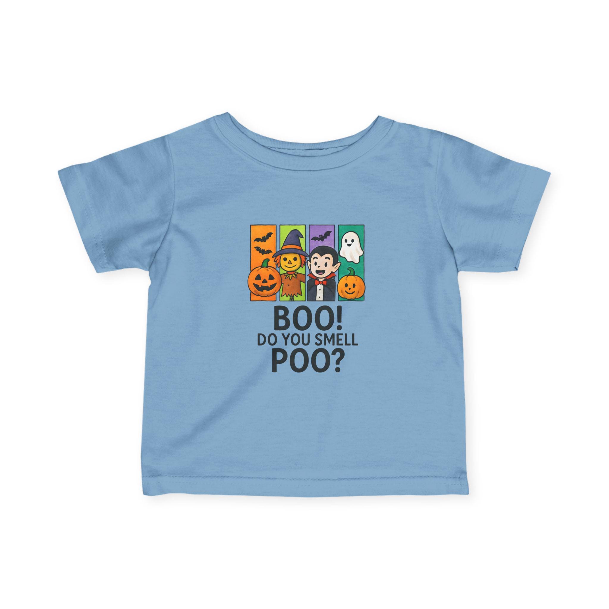 BOO! Do You Smell POO?™ Funny Baby Halloween Tee Toddler Costume Shirt Cute Ghost & Pumpkin Outfit Baby Trick or Treat Top