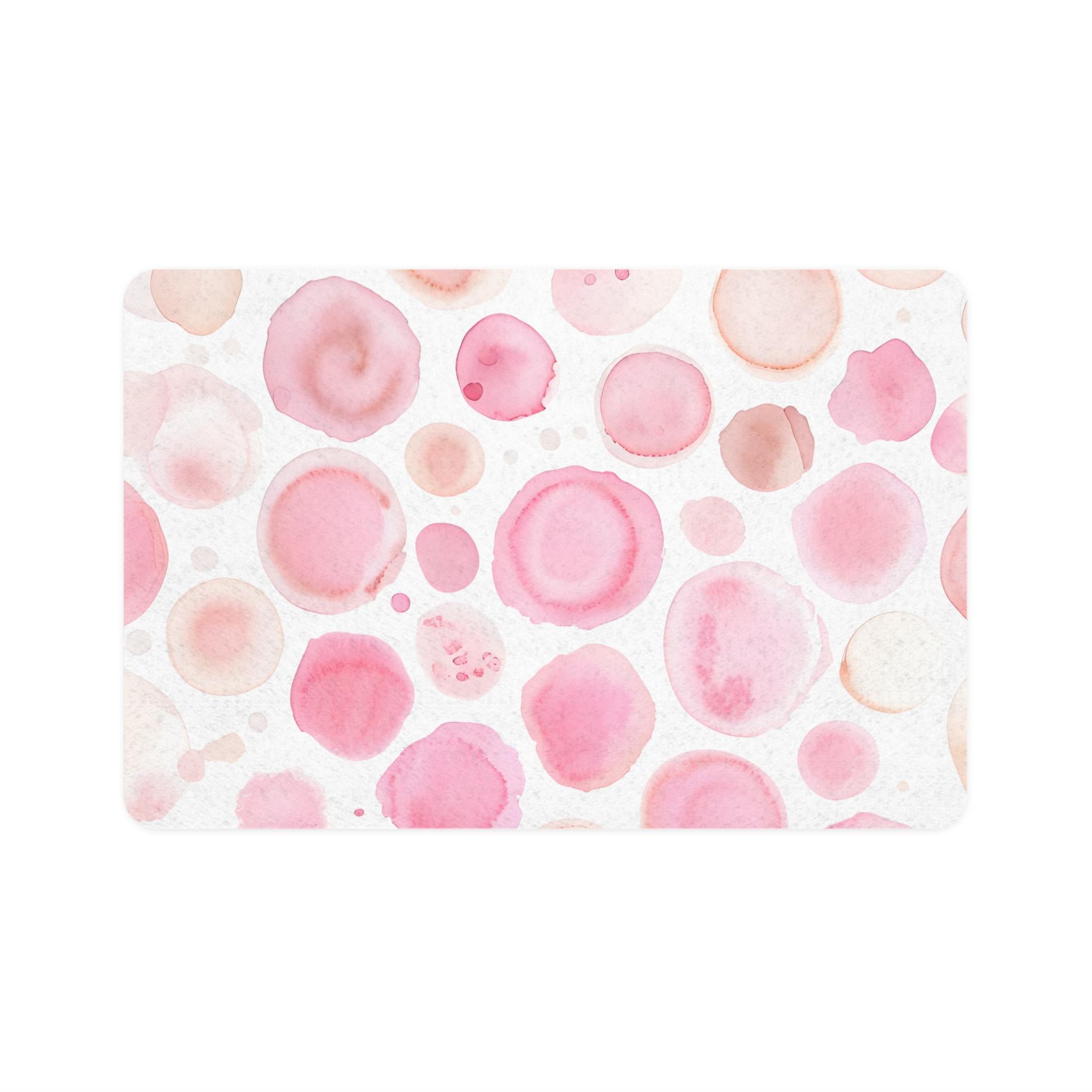 Stylish Pet Food Mat with Watercolor Design, Dog Dish Mat, Cat Feeding Tray, Pet Accessories, Kitchen Decor