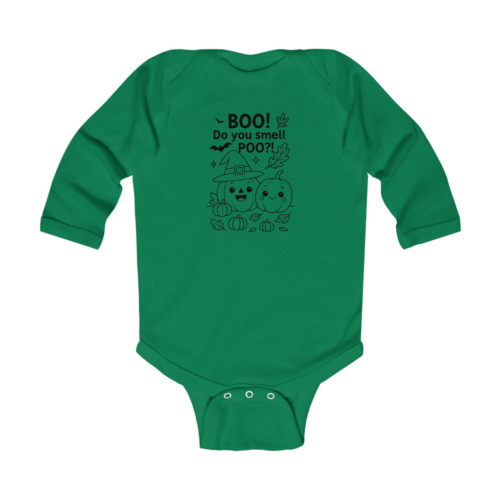 Halloween Infant Long Sleeve Bodysuit, Cute Baby Costume, Funny Baby Outfit, Pumpkin Party Clothes, Poo Humor Baby Onesie