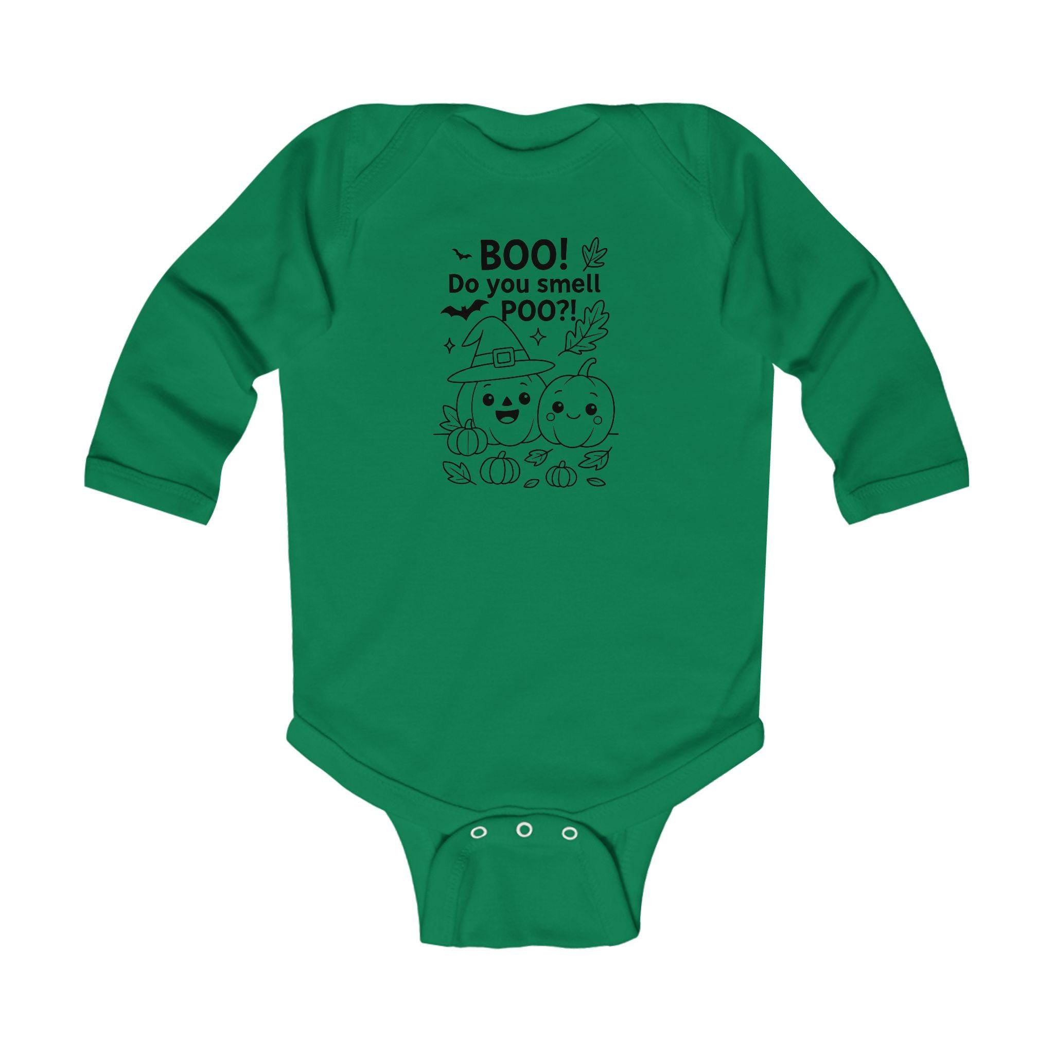 Halloween Infant Long Sleeve Bodysuit, Cute Baby Costume, Funny Baby Outfit, Pumpkin Party Clothes, Poo Humor Baby Onesie