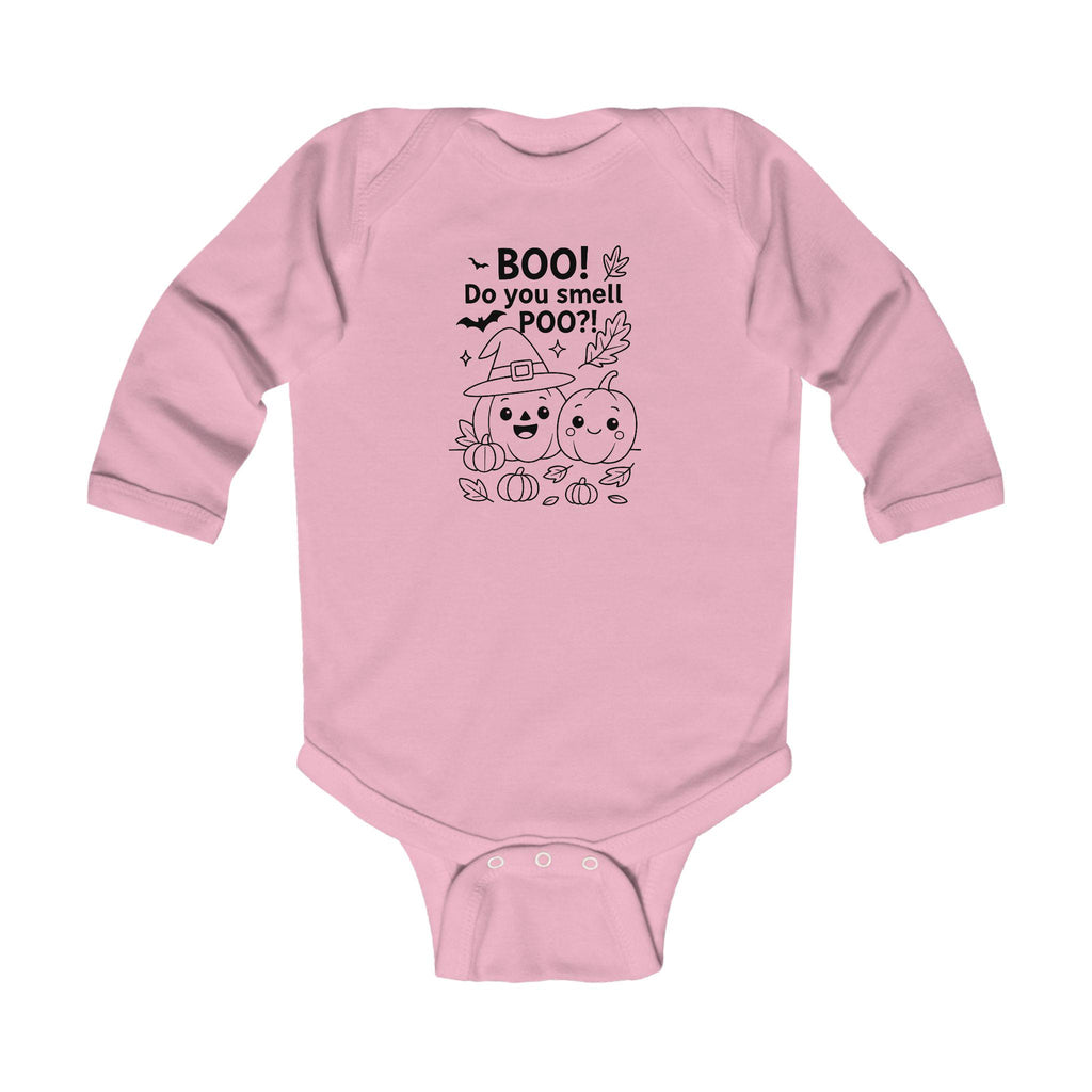 Halloween Infant Long Sleeve Bodysuit, Cute Baby Costume, Funny Baby Outfit, Pumpkin Party Clothes, Poo Humor Baby Onesie