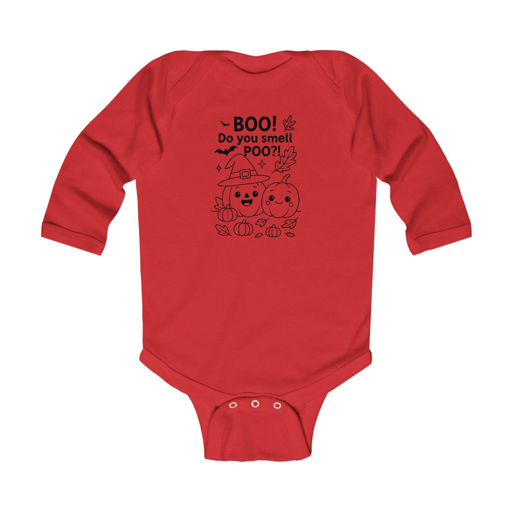 Halloween Infant Long Sleeve Bodysuit, Cute Baby Costume, Funny Baby Outfit, Pumpkin Party Clothes, Poo Humor Baby Onesie