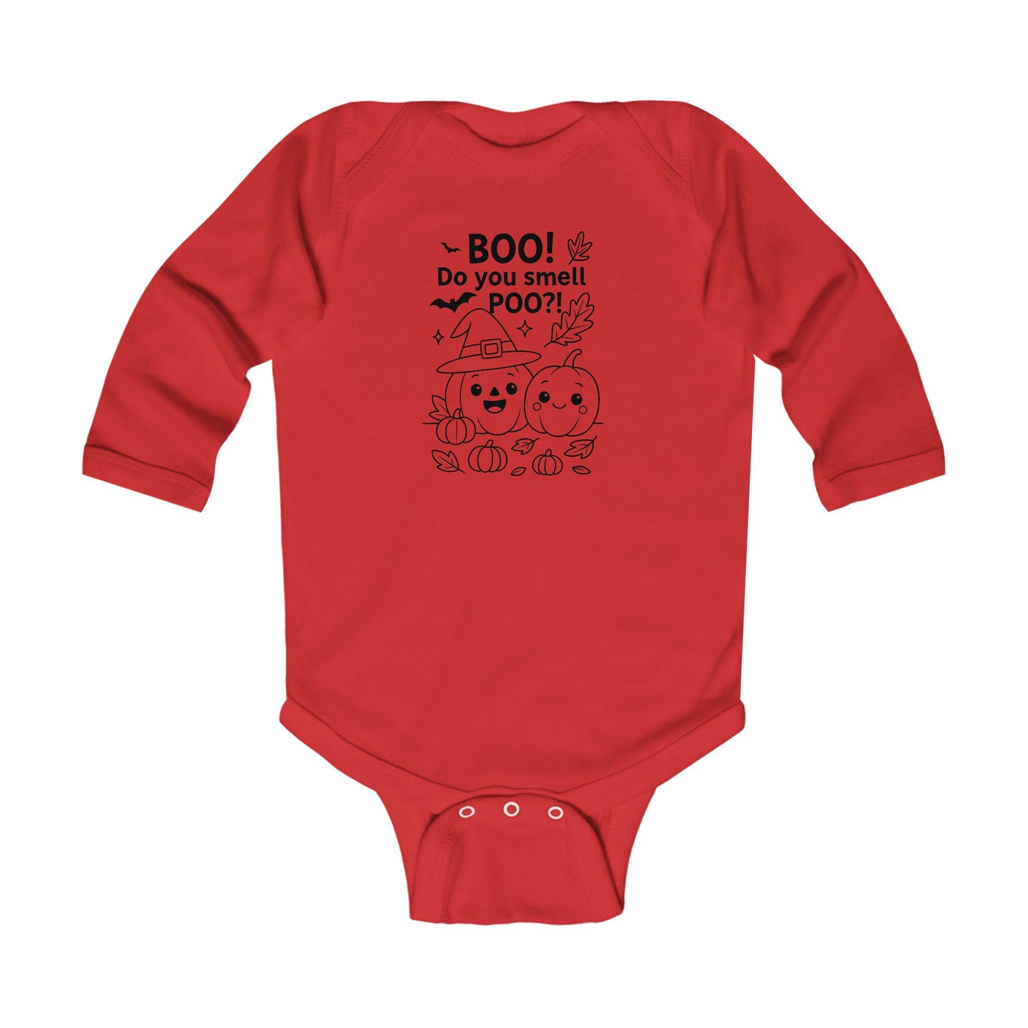 Halloween Infant Long Sleeve Bodysuit, Cute Baby Costume, Funny Baby Outfit, Pumpkin Party Clothes, Poo Humor Baby Onesie