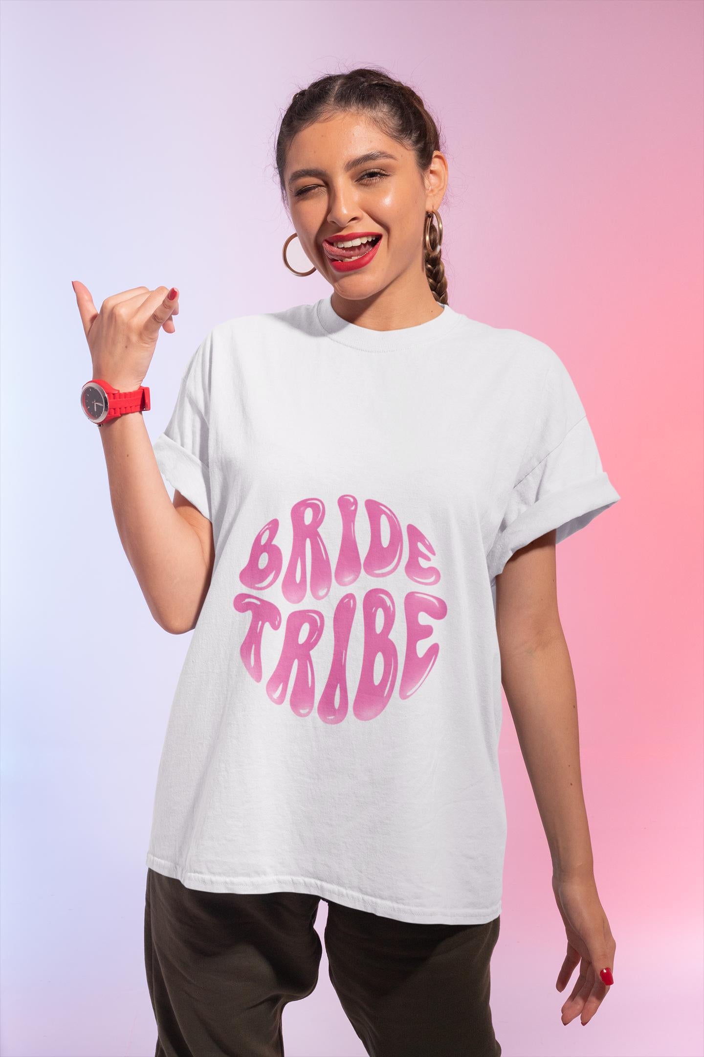 Bride Tribe Shirt Bachelorette Party Tee Matching Wedding Crew Shirts Sassy Bridal Shower Gift Team Bride T-Shirt