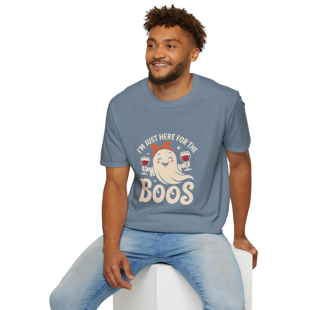 Halloween Party T-Shirt, Unisex Tee for Halloween Celebrations, Casual Wear, Funny Shirt, Gift for Boo Lovers, drink lovers, wine lovers
