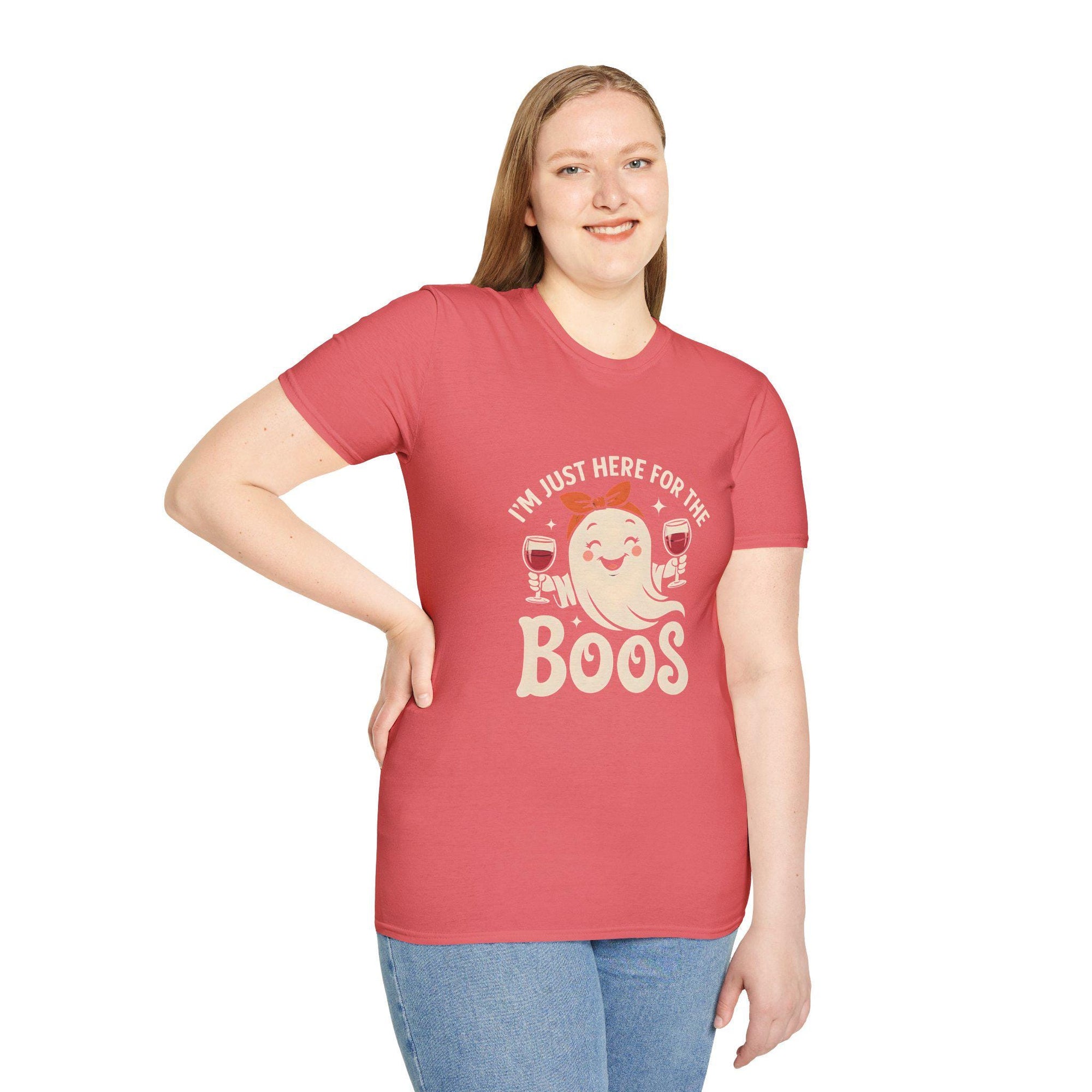 Halloween Party T-Shirt, Unisex Tee for Halloween Celebrations, Casual Wear, Funny Shirt, Gift for Boo Lovers, drink lovers, wine lovers