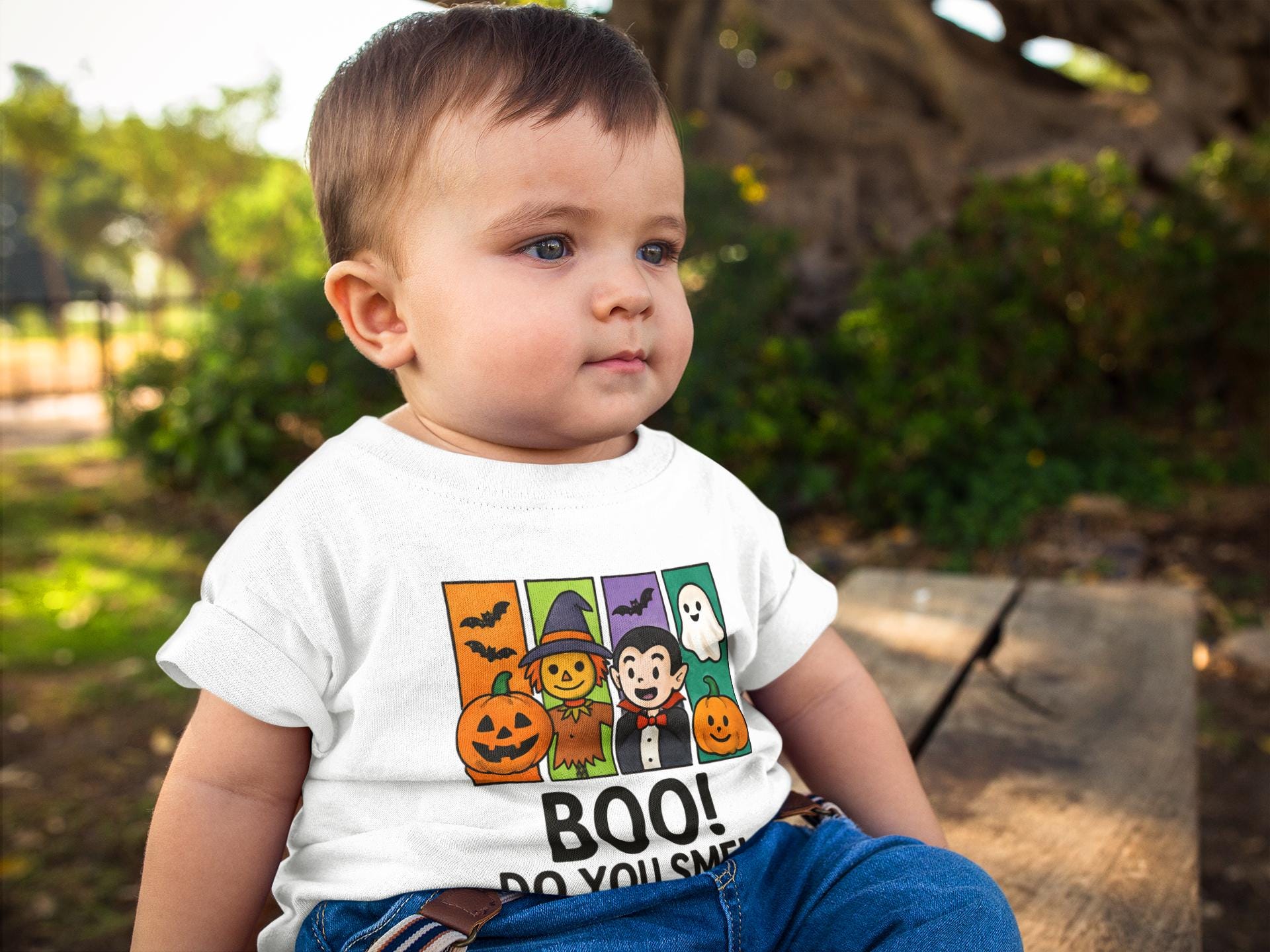 BOO! Do You Smell POO?™ Funny Baby Halloween Tee Toddler Costume Shirt Cute Ghost & Pumpkin Outfit Baby Trick or Treat Top