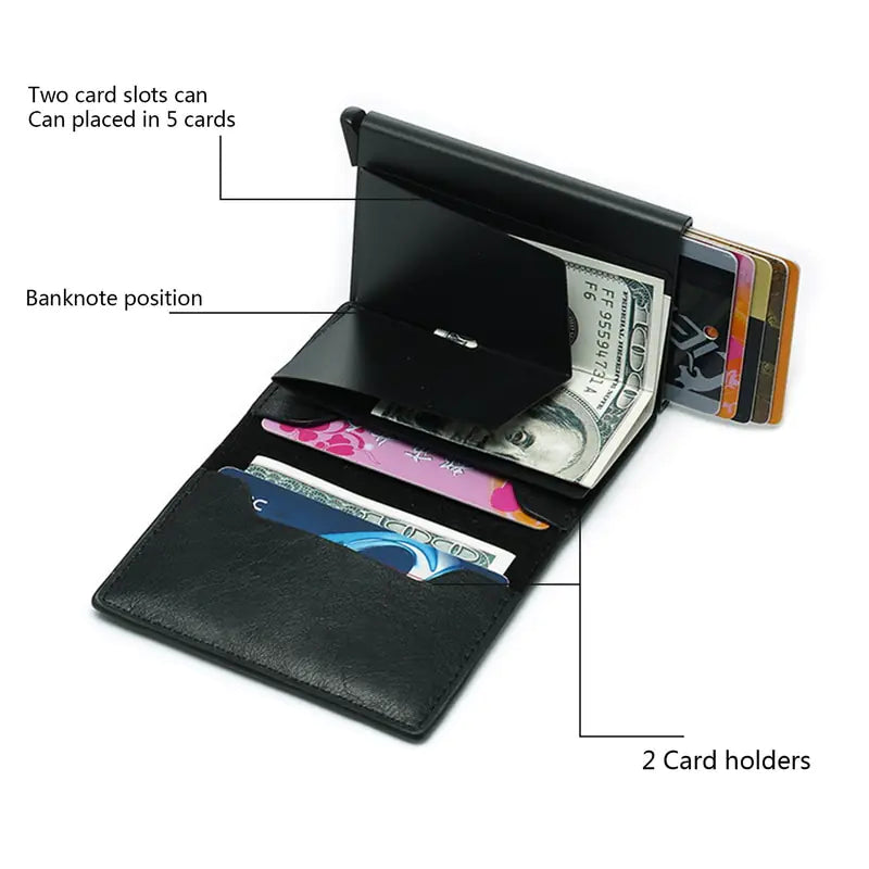 Card Holder Wallet Anti Rfid Blocking